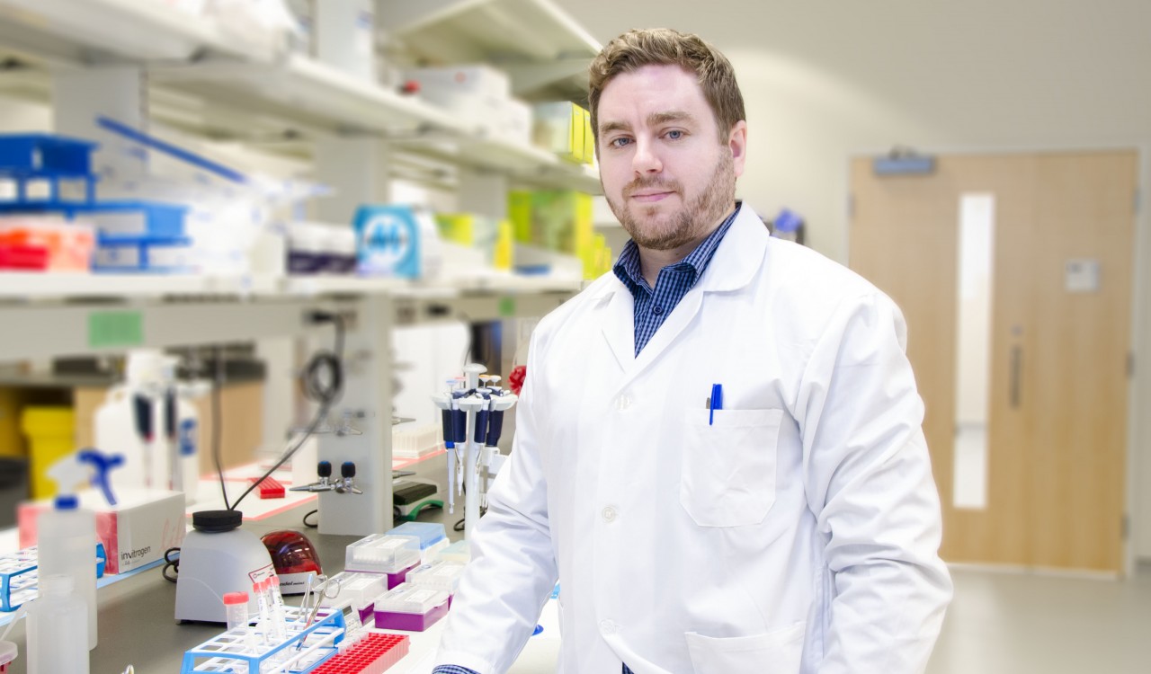 Adam MacNeil pictured in a lab.