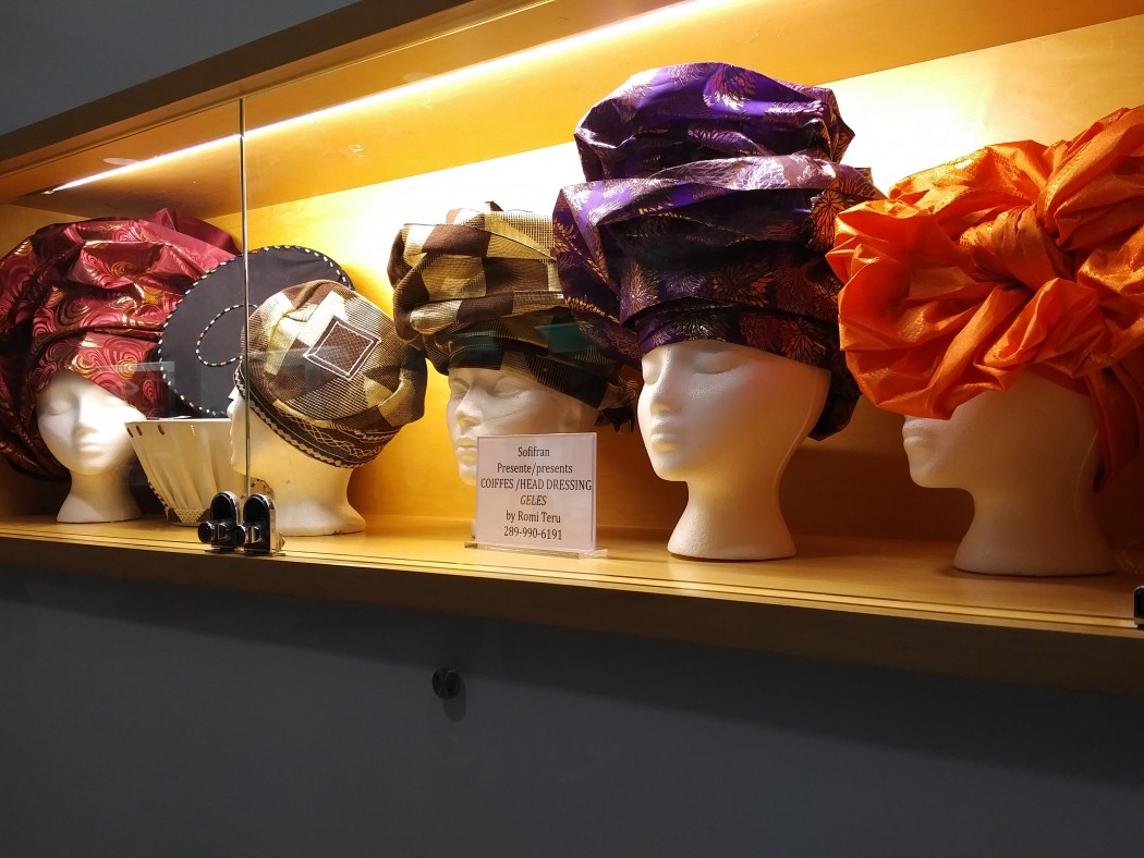 Traditional African head gear is on display at Brock University as part of African Heritage Month.
