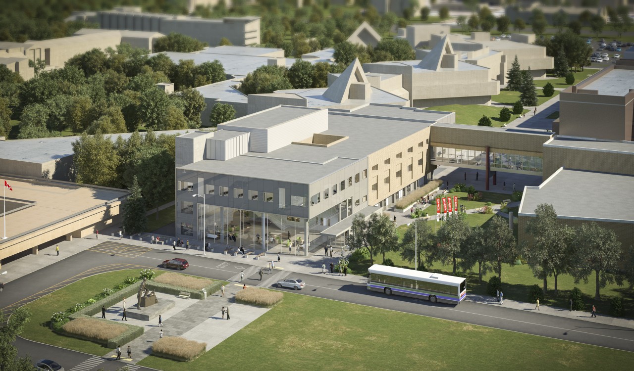 A rendering of the Goodman School of Business renovation and expansion plans.