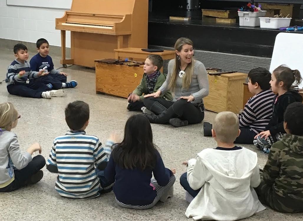 Teacher Lori Moccio, a Brock University graduate, is pictured in her classroom. She recently received the Carousel Players' Norah Morgan Memorial Award.