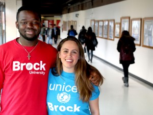 Unicef Brock members Nigeria Emiko, left, and Chantal Christian.