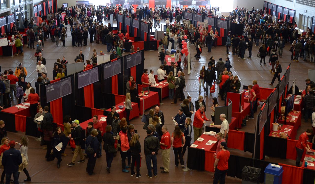 Prospective students and parents check out all Brock University has to offer during Open House in 2016.