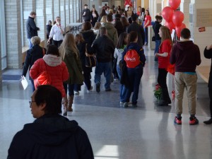 The halls were filled with students and their families March 6 for open house.