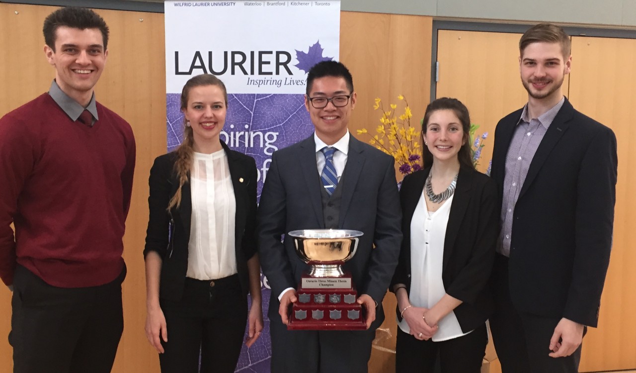 Students with a trophy