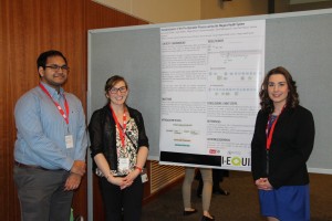 Saravannan Shaan and Leigh Skelley from McMaster’s Michael G. DeGroote School of Medicine NRC with Megan Brown from Brock University’s Department of Health Sciences with their I-EQUP poster for the Quality improvement initiative to standardize the pre-operative process across the Niagara Health System.