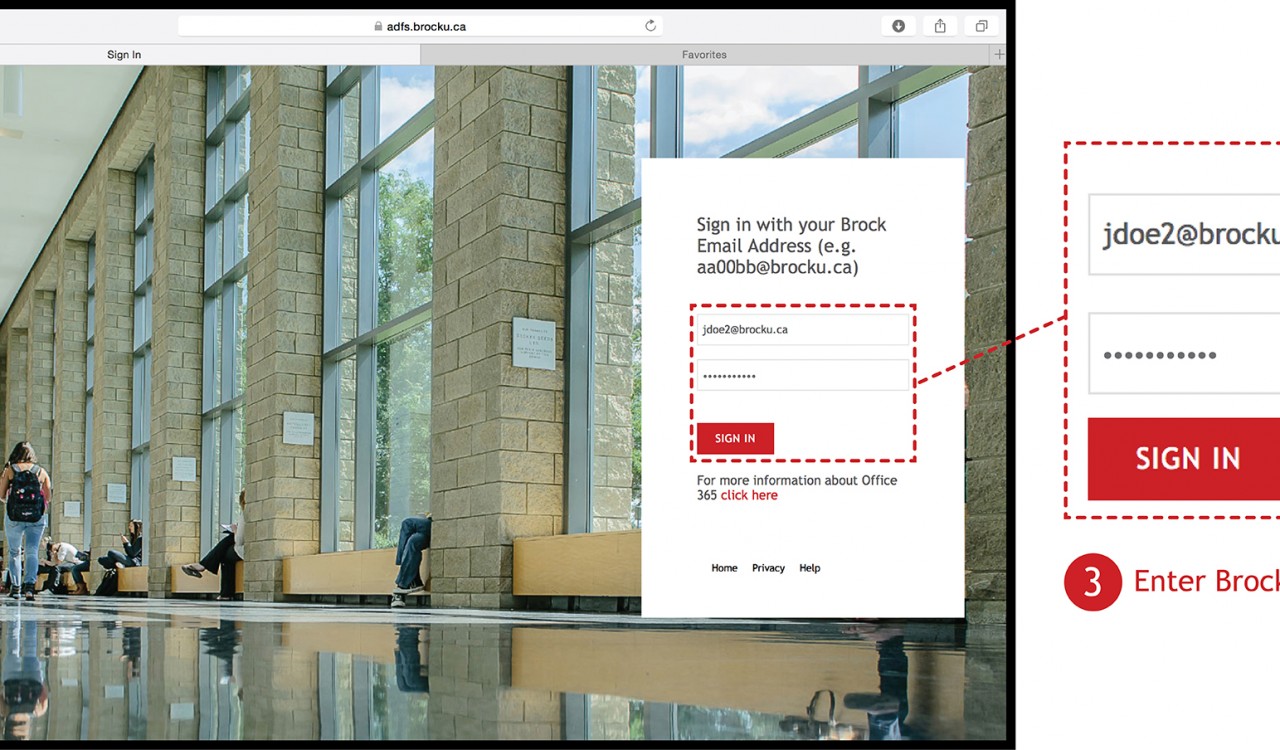 Screenshot of login for SharePoint