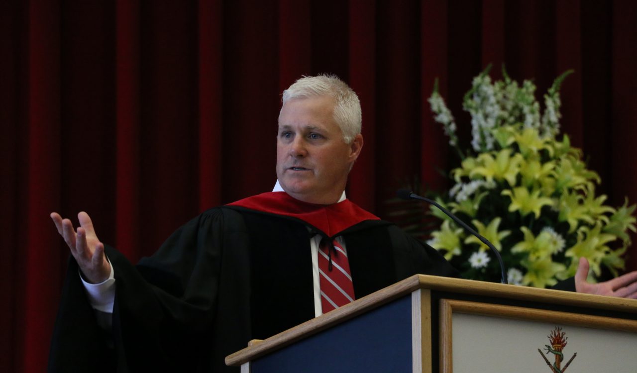 Professor Jae Patterson gave the convocation address to Faculty of Applied Health Sciences graduates after receiving the Excellence in Teaching Award Friday.