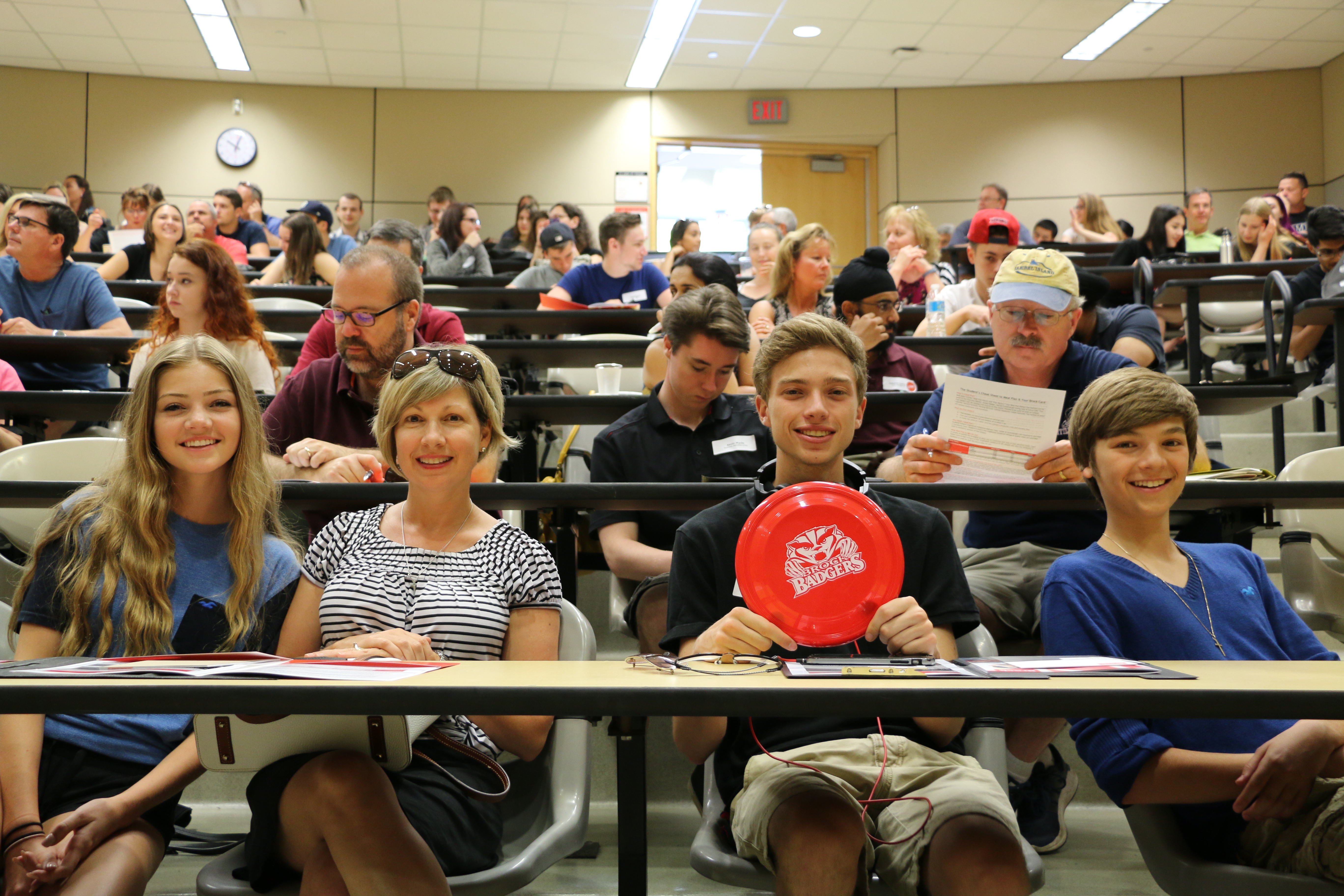 Ryan Black, from Bolton, holds up a Brock frisbee at Smart Start, which he attended with his family Wednesday, July 6. In September he will start classes in the Faculty of Humanities.