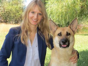 Kendra Coulter, associate professor in Brock University’s Centre for Labour Studies with Sunny, who was rescued from abuse.