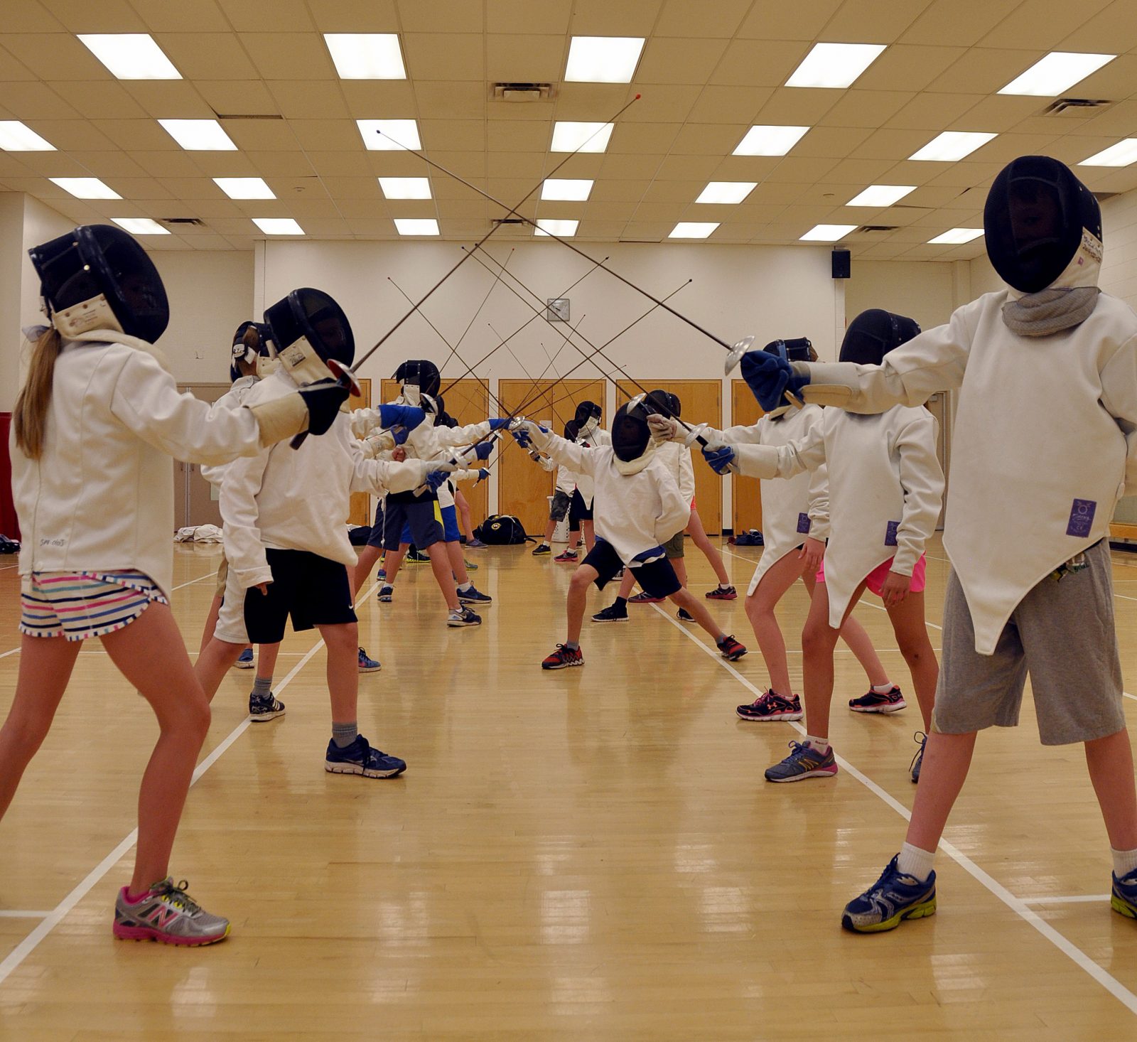 Students from Prince of Wales elementary school tried out fencing during the annual PALS program recently.