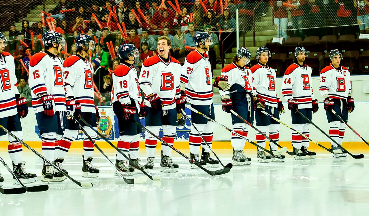 Brock men's hockey team at a recent Steel Blade Classic.