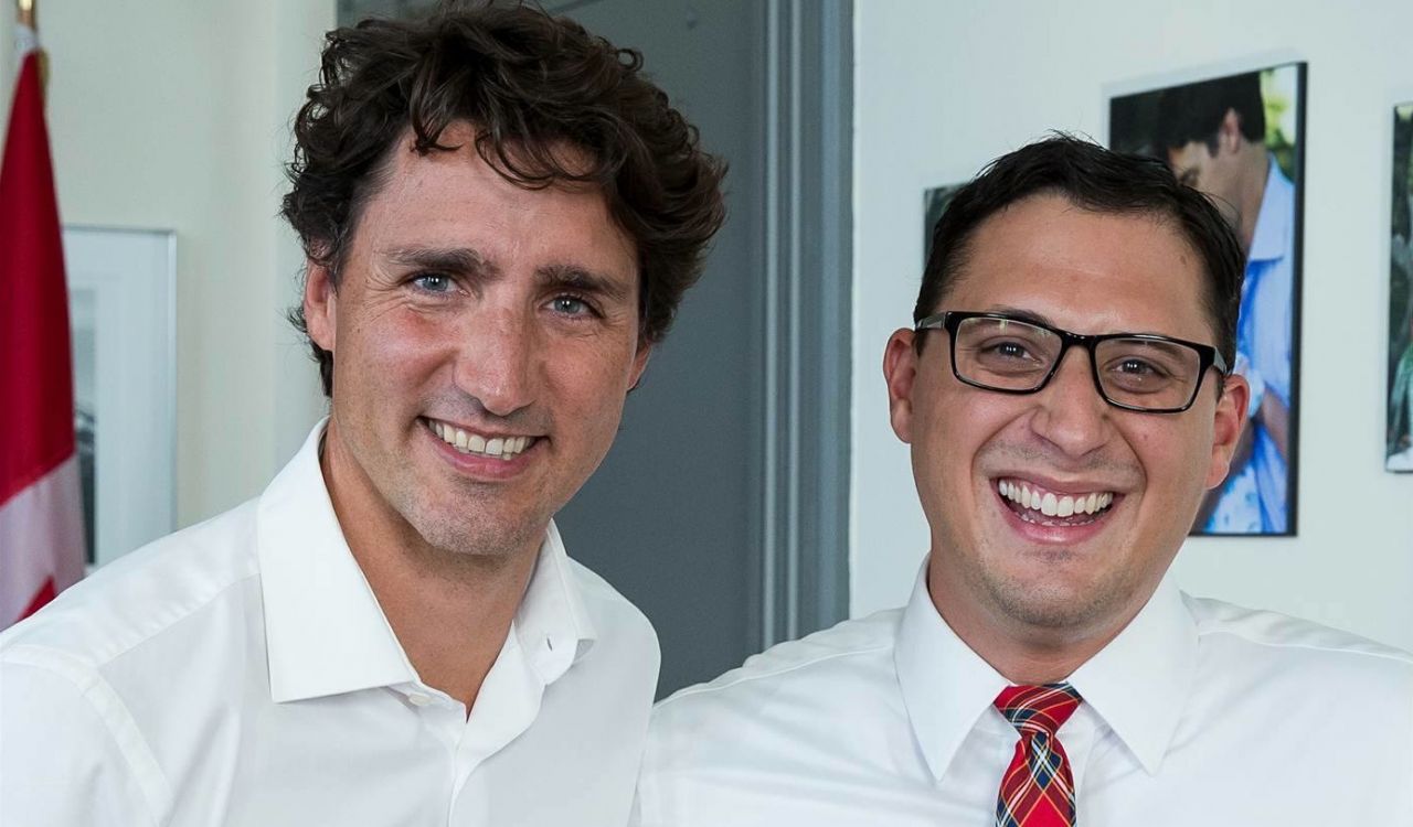 Brock University alumnus Chris Ventura and Prime Minister Justin Trudeau