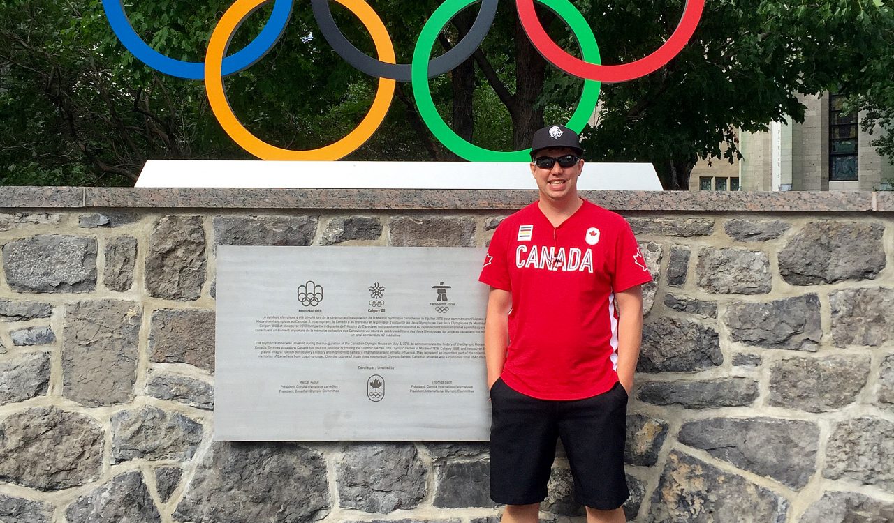 Brock University student Josh Gordon in Rio where he is doing an internship with the Canadian Olympic Committee.