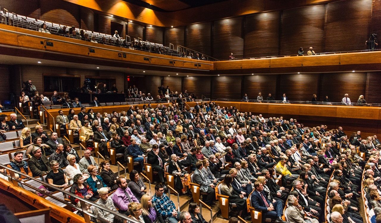 A packed theatre in the FirstOntario Performing Arts Centre. Bob Magee photo.