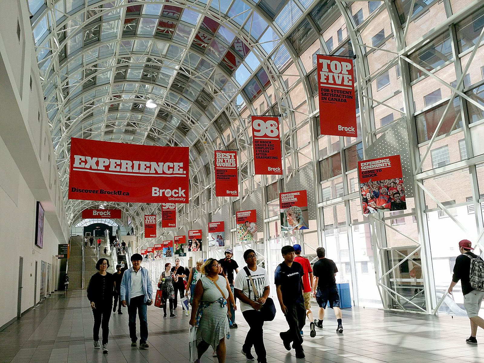 Brock University is spreading its message at the Skywalk in Toronto, reaching thousands of pedestrians in the area of Union Station.
