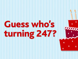 Guess who's turning 247? graphic