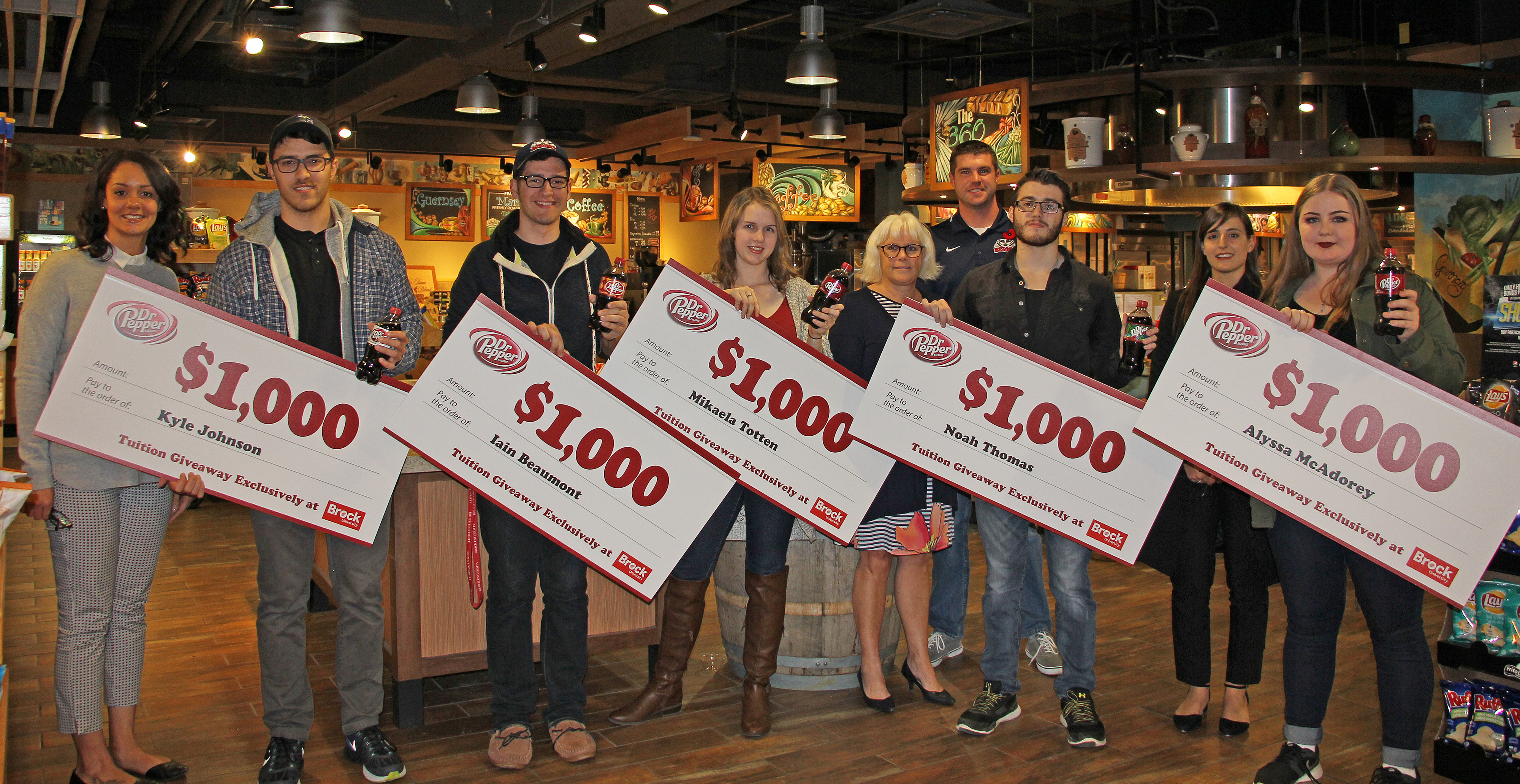 Five students win Dr. Pepper tuition contest The Brock News