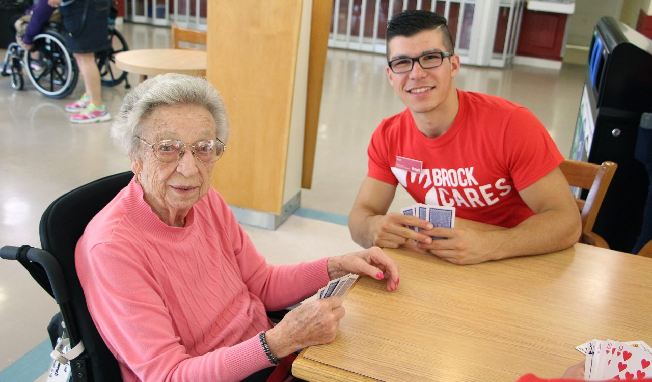 Brock Cares volunteer at Linhaven