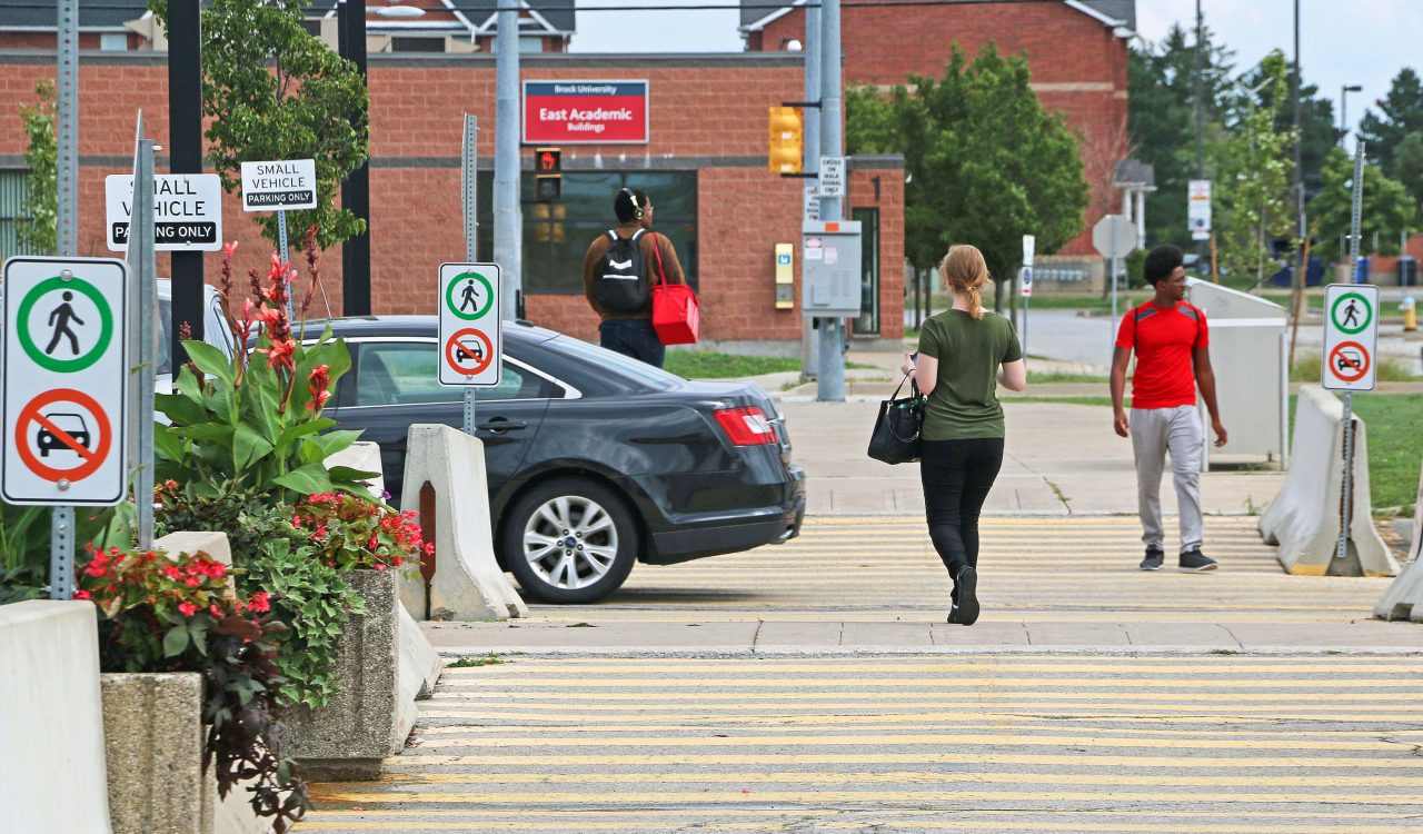 Campus walking path