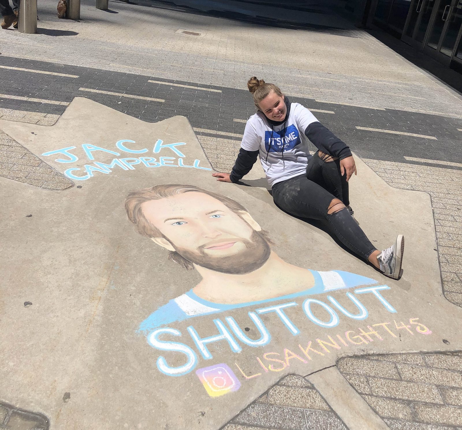 Brock art student makes her mark on Maple Leaf Square during playoff run –  The Brock News