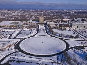 Brock University winter aerial image