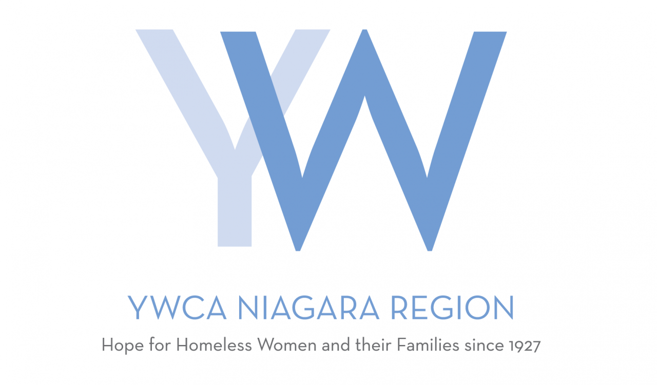 YWCA Niagara Region logo - a large blue YW