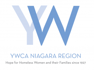 YWCA Niagara Region logo - a large blue YW