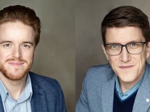 Headshots of business partners Tyler Stark and Darryl Moyers of Moyers & Stark Consulting.