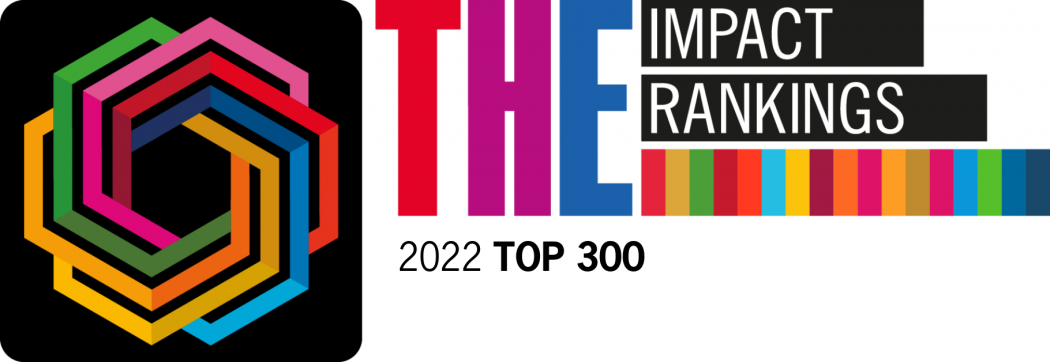 A colourful logo for the THE Impact Rankings