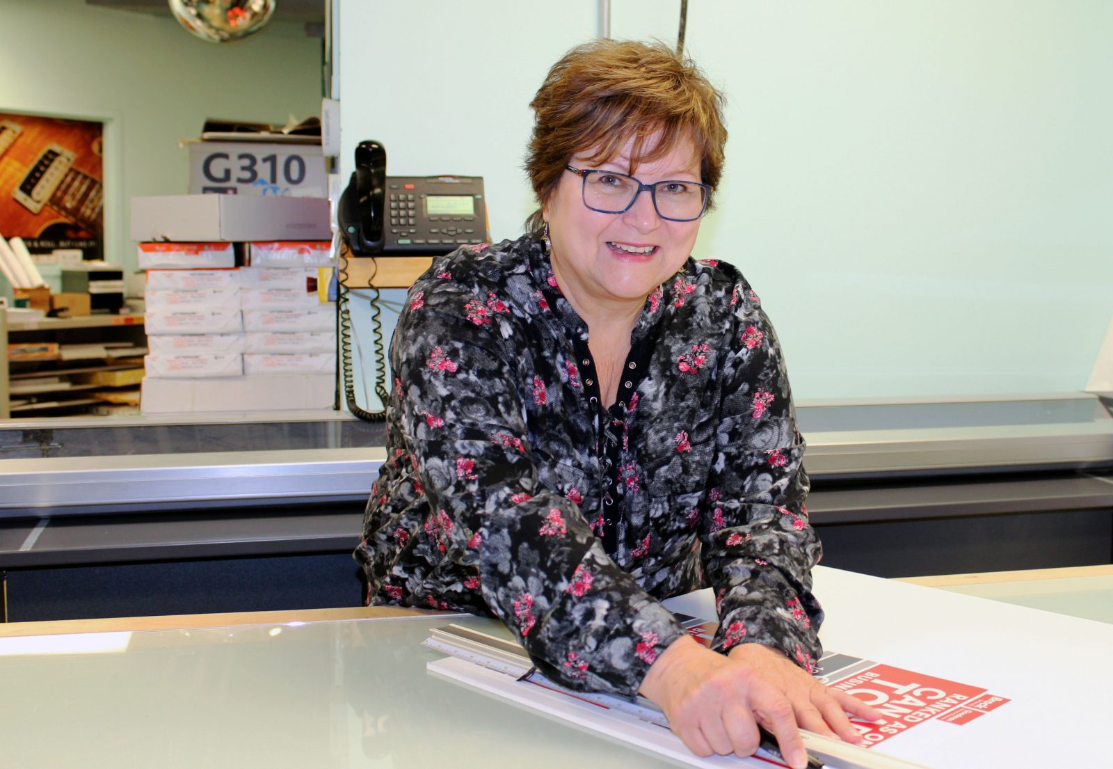 Carol McIntosh, Manager, Printing Services in Brock’s Printing Department.