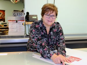 Carol McIntosh, Manager, Printing Services in Brock’s Printing Department.