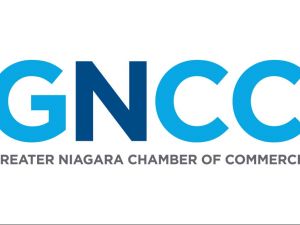 Blue letters ‘GNCC’ with the words ‘Greater Niagara Chamber of Commerce’ below them.