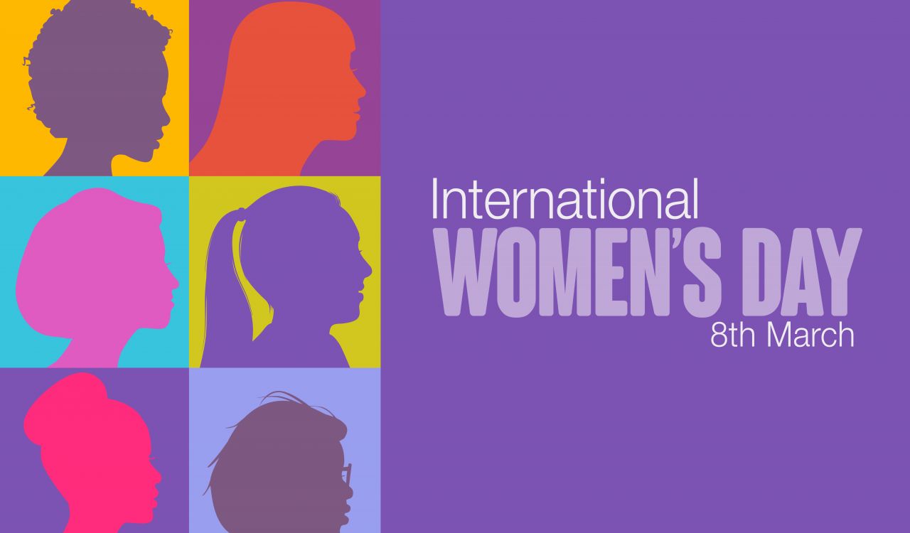 Multicoloured Silhouettes of Women standing together for International Women’s Day.