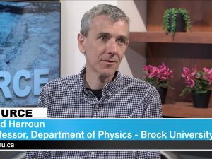 Physics Professor Thad Harroun during an appearance on The Source on YourTV Niagara.
