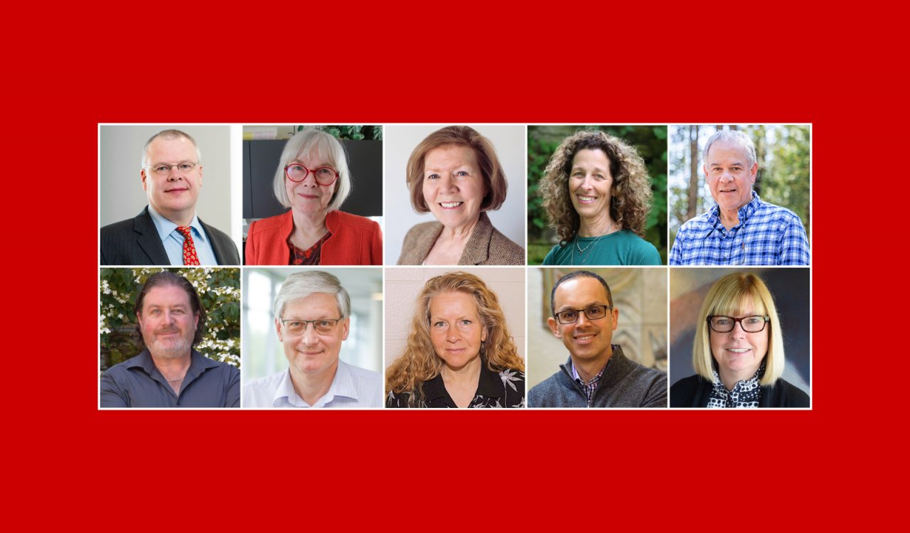 The inaugural recipients of Brock University’s Distinguished Professor designation are pictured in collage format