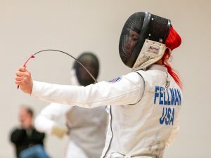 A member of the Brock women’s fencing team, Sara Fellman won multiple provincial championship medals.