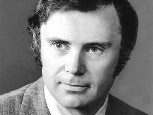 A black-and-white portrait of Alan Earp, former President of Brock University.