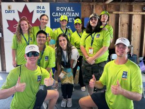 A group of Brock University Sport Management students posing for a group photo.