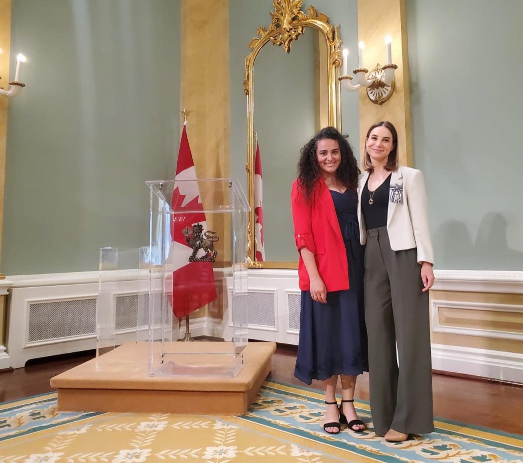 Sabrina Rubli and Ornella Marinic at Rideau Hall.