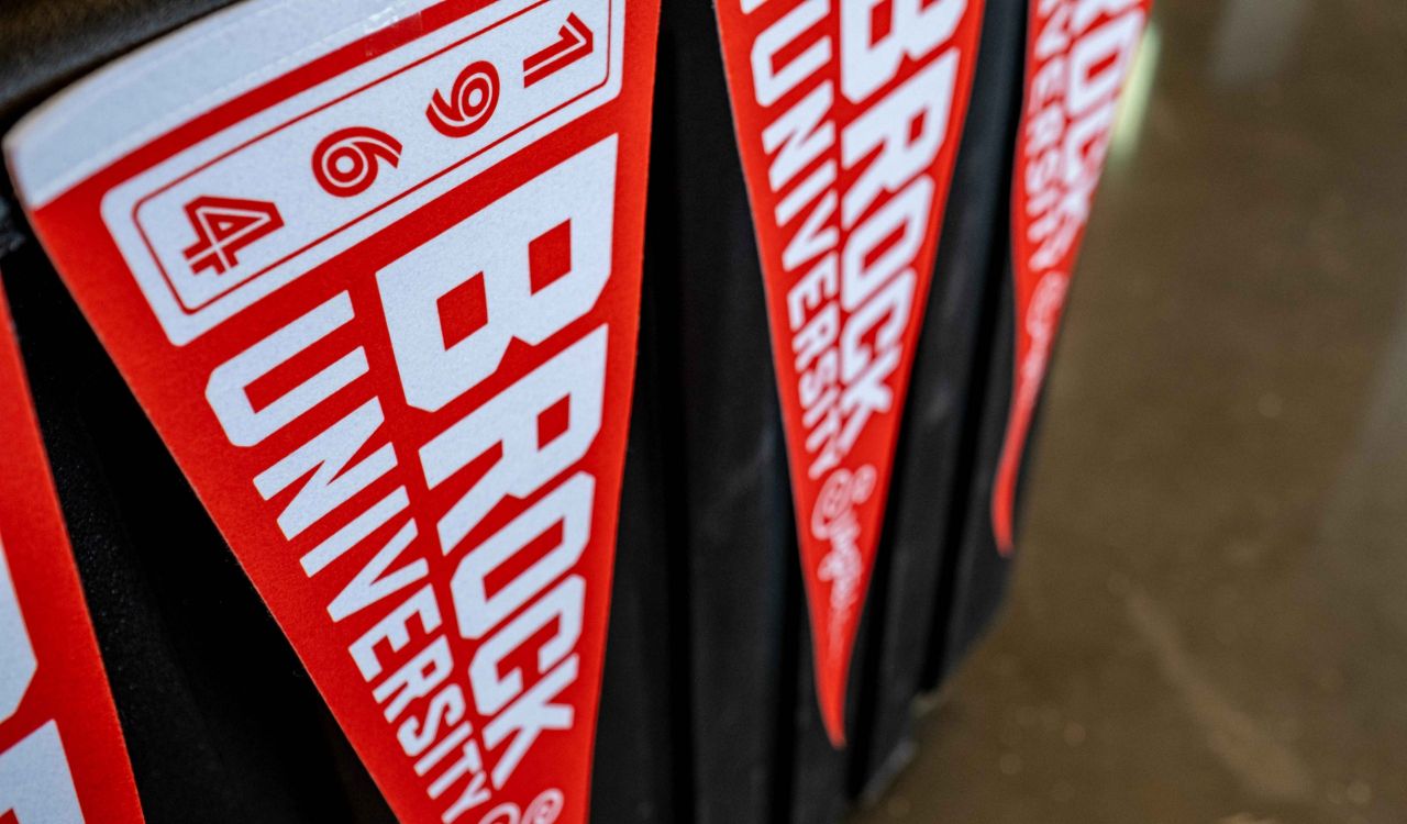 Brock University pennant banners.