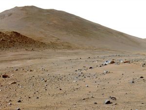 A landscape on Mars.