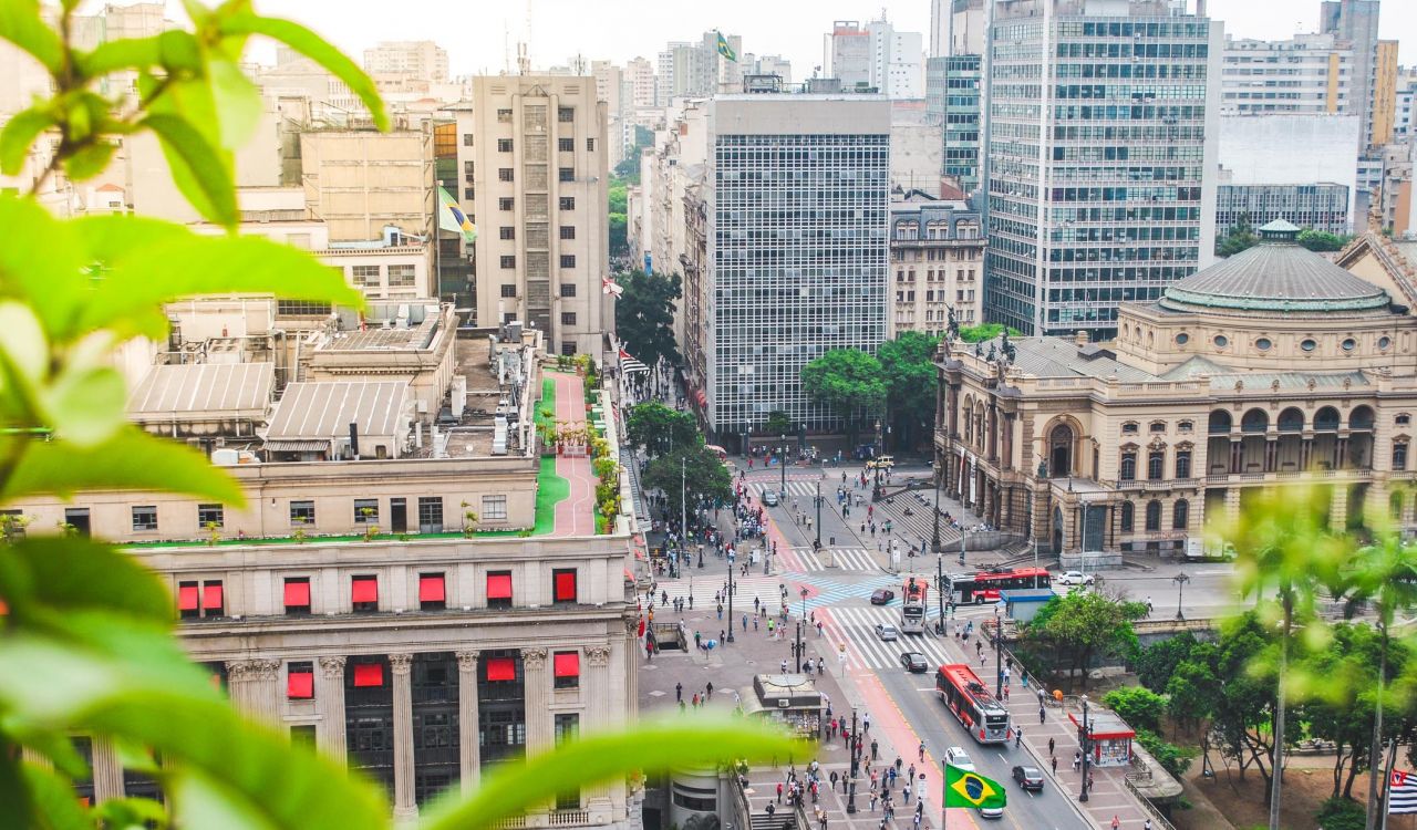 An aerial view of Sao Paulo, Brazil.
