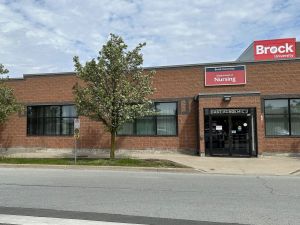A Brock University Nursing building on a sunny day.
