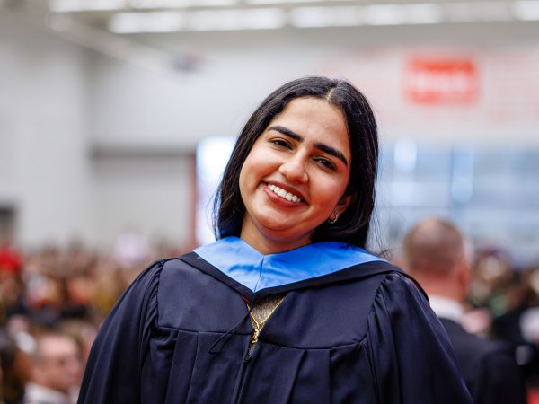 Ramanpreet Kaur Bains at Brock’s 120th Convocation ceremony.