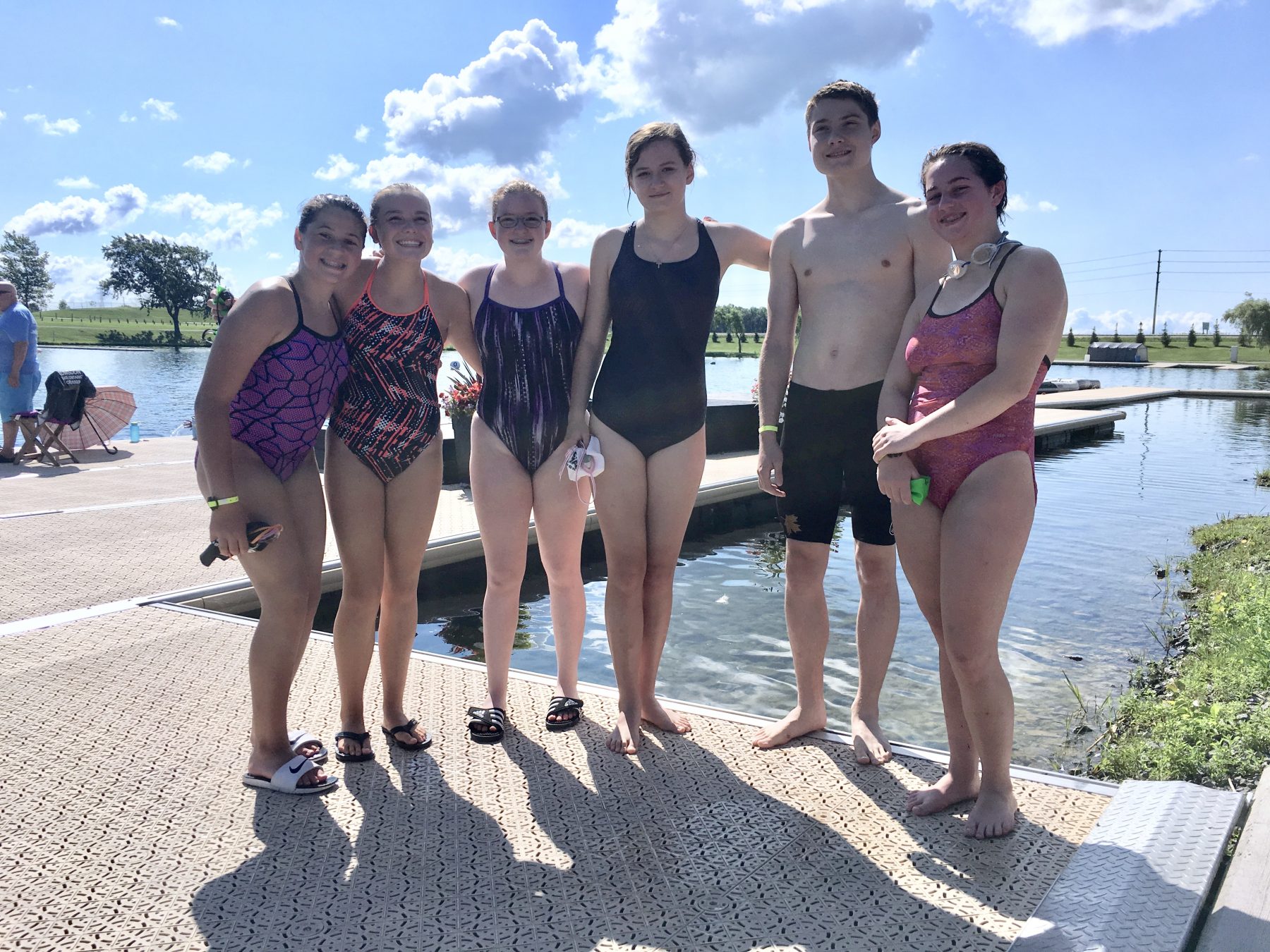 Brock swimmers at the Welland open water race