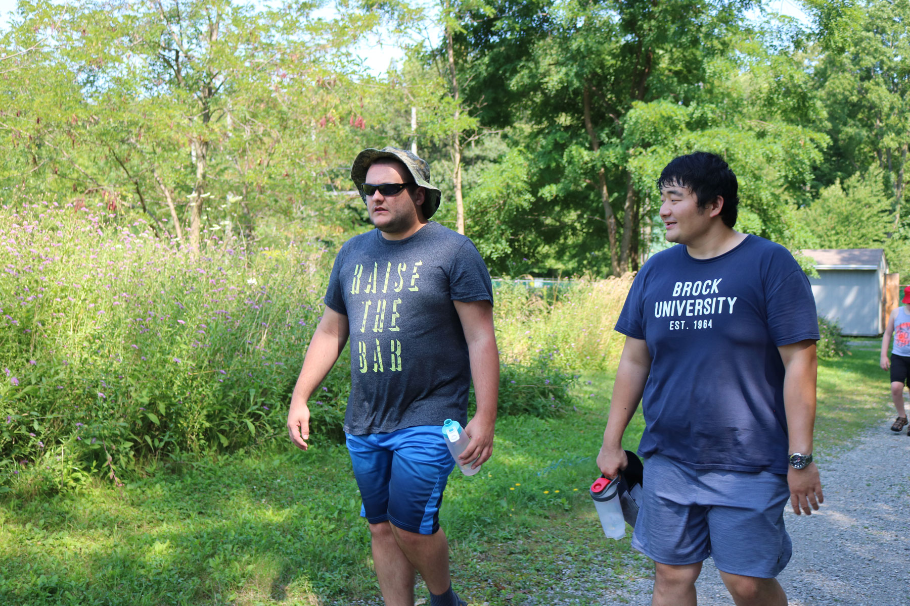 Supporting Neurodiversity through Adaptive Programming (SNAP) participant receives one-on-one support from a Brock University student volunteer) during the 2019 Autism Spectrum Disorder Summer Movement Camp.