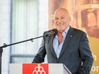 man at a podium