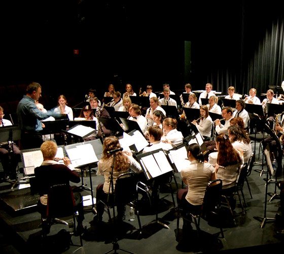 orchestra with conductor