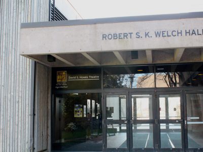 outside signage of Robert S K Welch Hall