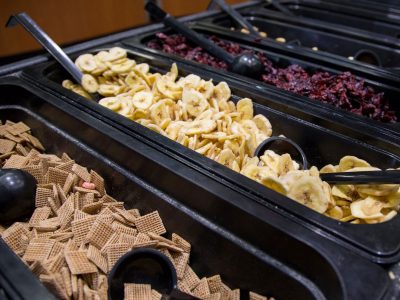 buffet bar of food
